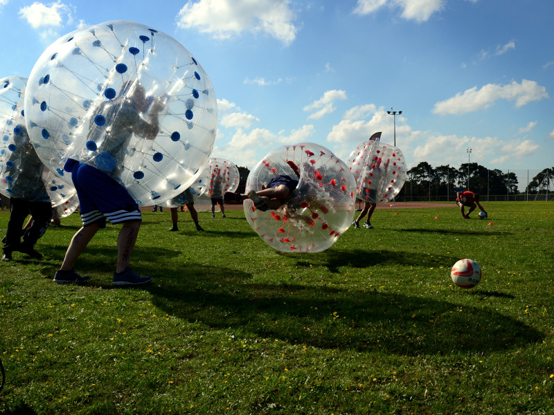 Bubble football in Ardennen