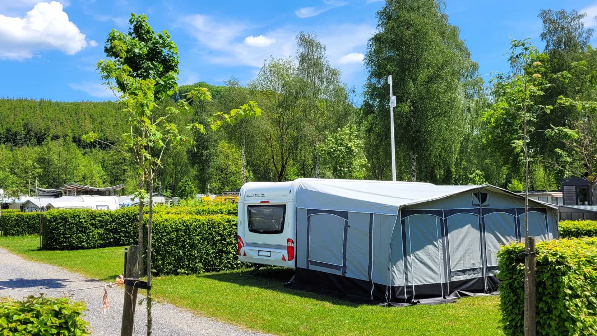 Kampeerplaatsen voor tenten en caravans in de Ardennen in België