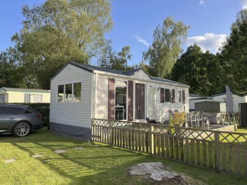 stacaravan 2 slaapkamers te koop op een camping in Ardennen