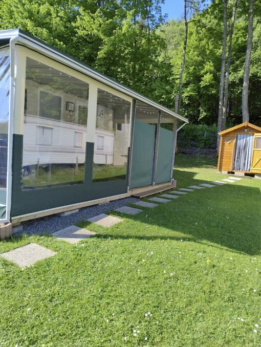 Mobile home à vendre avec auvent