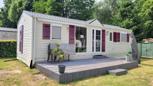 Mobil-home 2 chambres à vendre sur terrain de camping en Ardenne. modèle Louisiane Premium Baltimore