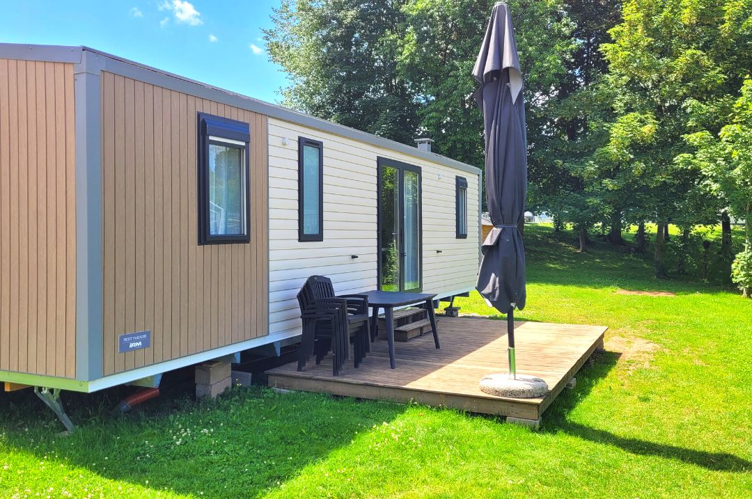 Location de mobile home 3 chambres camping Ardenne