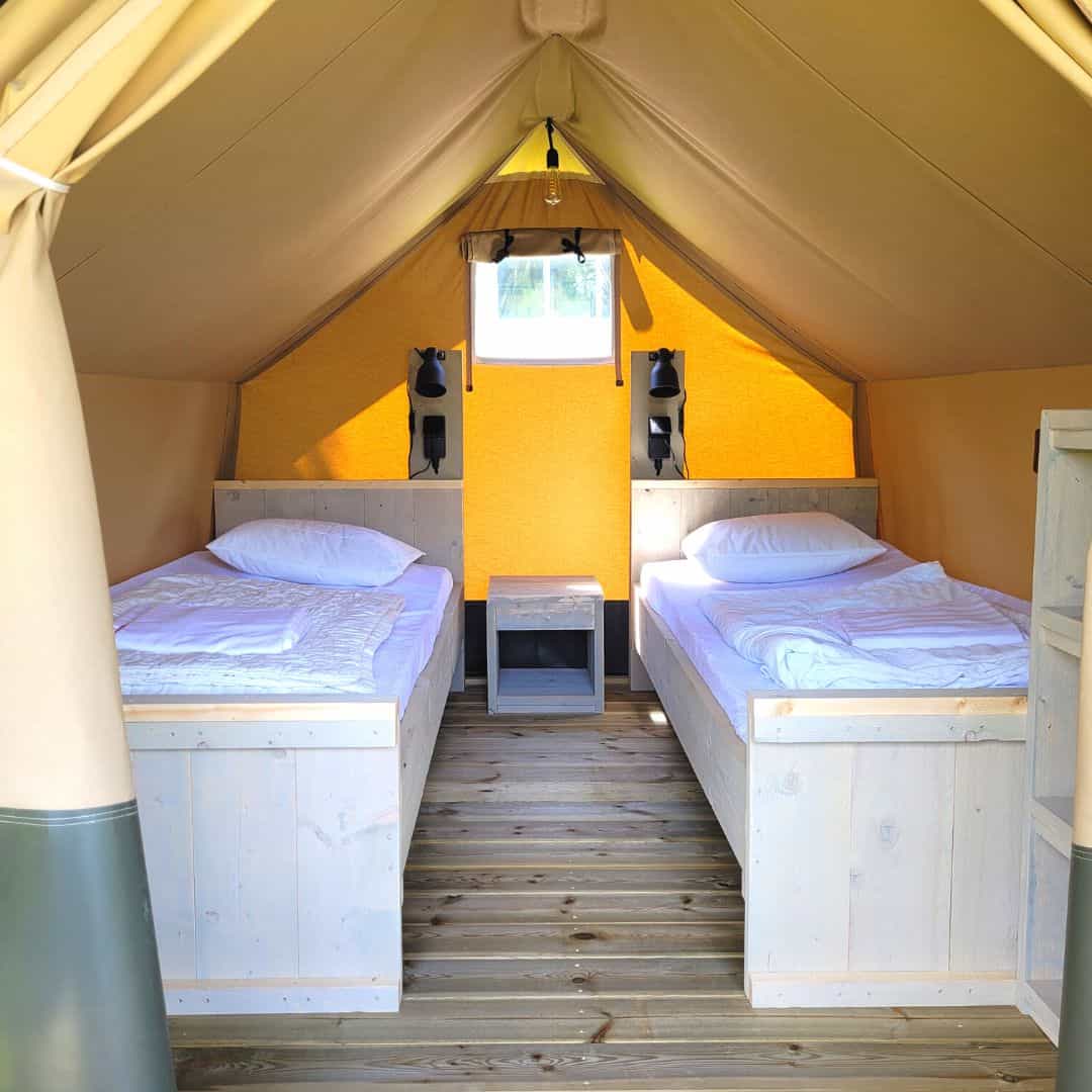 Mini tente safari de camping en Belgique
