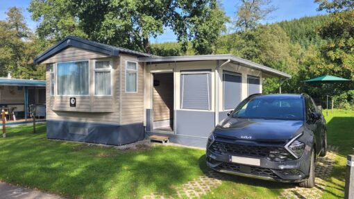 Mobil-home 3 chambres d'occasion à vendre sur emplacement de camping en Ardenne