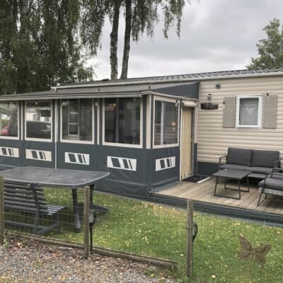 Mobil-home à vendre sur emplacement de camping en Ardenne